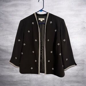 Coldwater Creek Black Embellished Women's Blazer